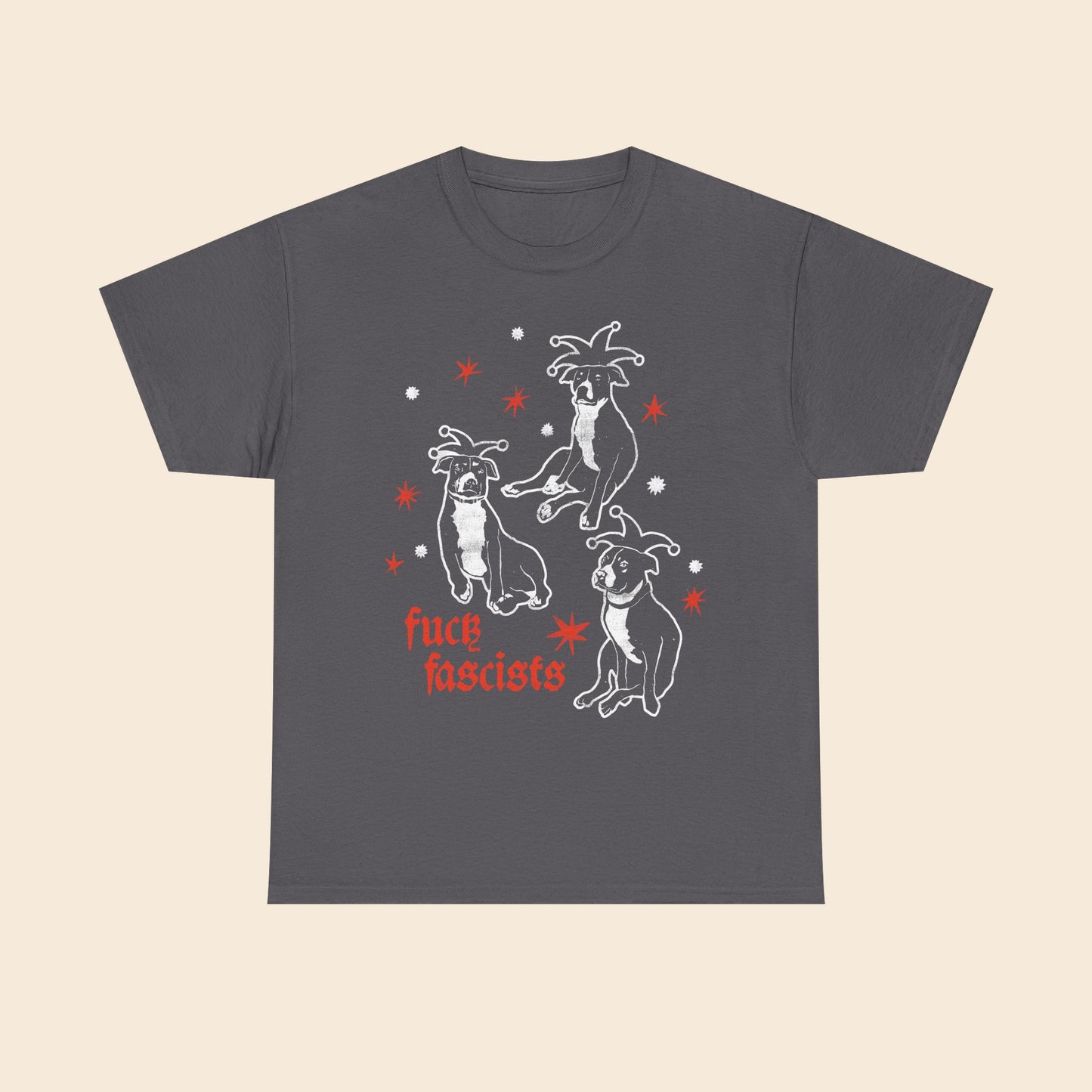 Fuck Fascists Pit Bull Jester | Unisex T-Shirt