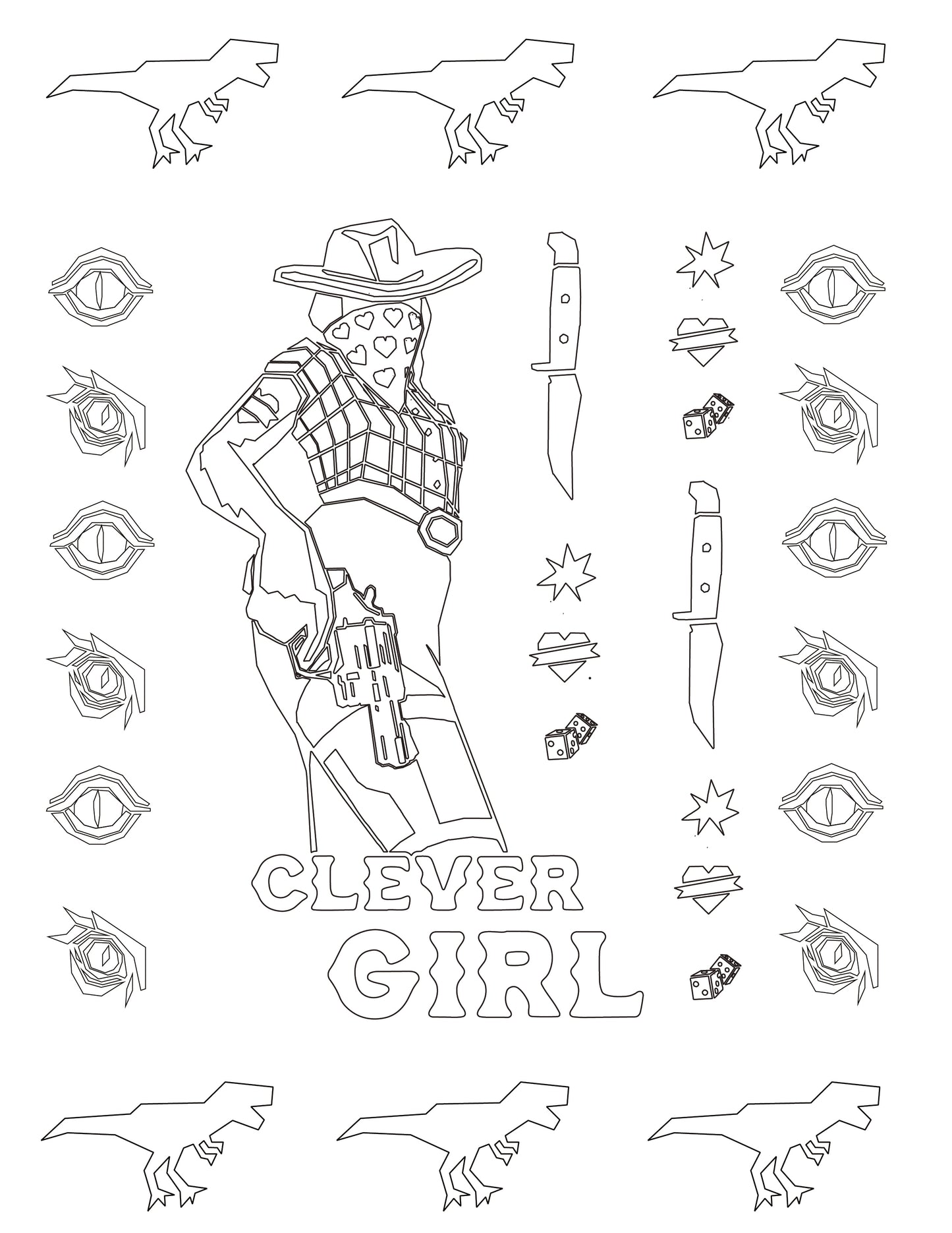 Clever Girl Coloring Page