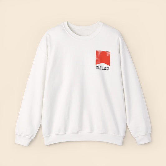 Maneater White | Unisex Crewneck Sweatshirt