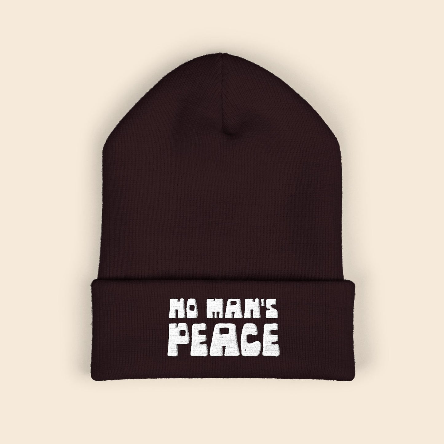 No Man's Peace | Embroidered Beanie