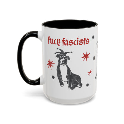 Fuck Fascists Pit Bull Jester | Mug 11oz