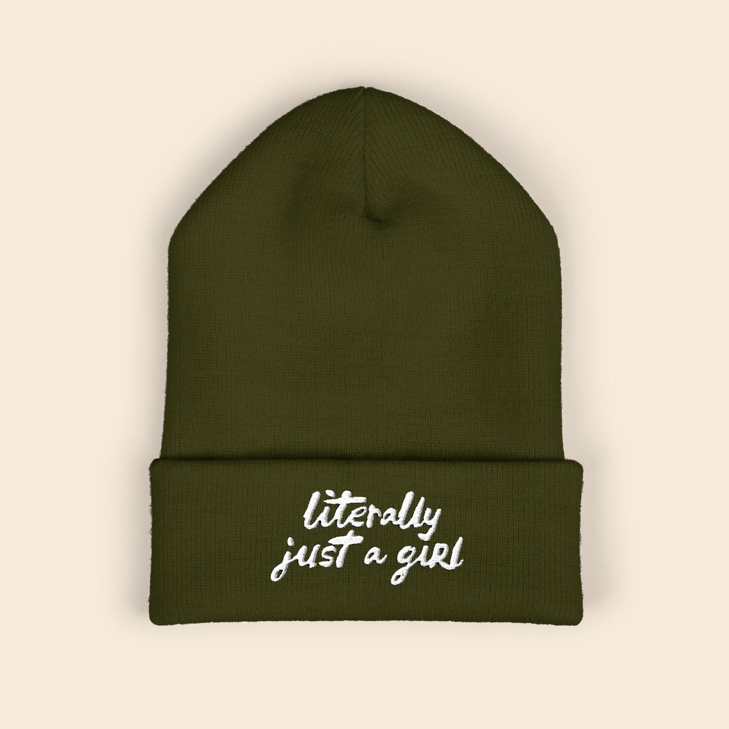 Literally Just a Girl | Embroidered Beanie