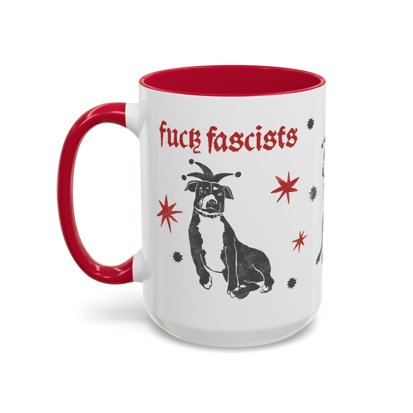 Fuck Fascists Pit Bull Jester | Mug 11oz