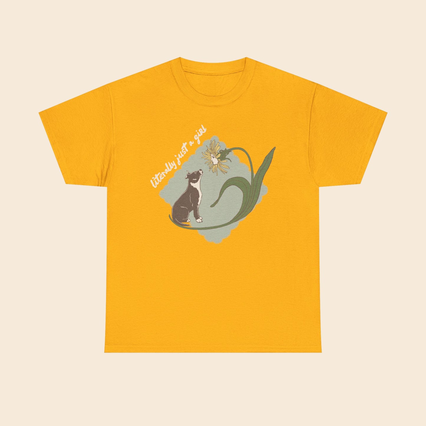 Literally Just a Girl Pit Bull Flower |  Unisex T-Shirt