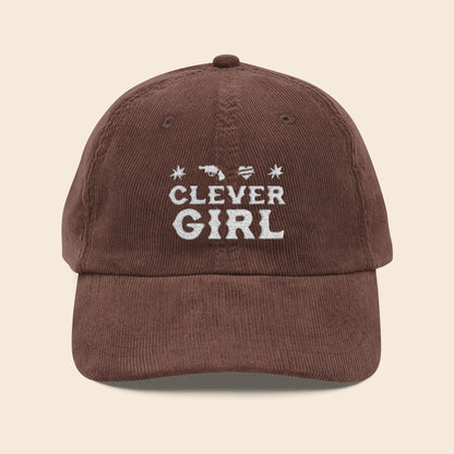 Clever Girl | Embroidered Corduroy Cap