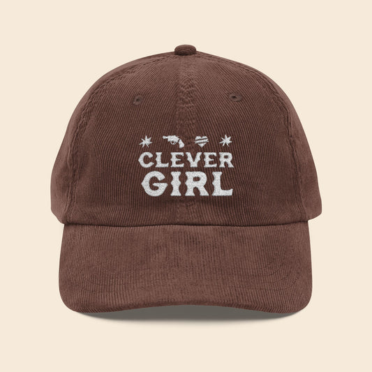 Clever Girl | Embroidered Corduroy Cap