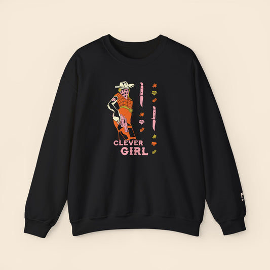Clever Girl Black | Unisex Crewneck Sweatshirt