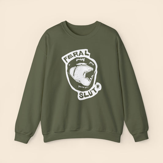 Feral Slut Licks | Unisex Crewneck
