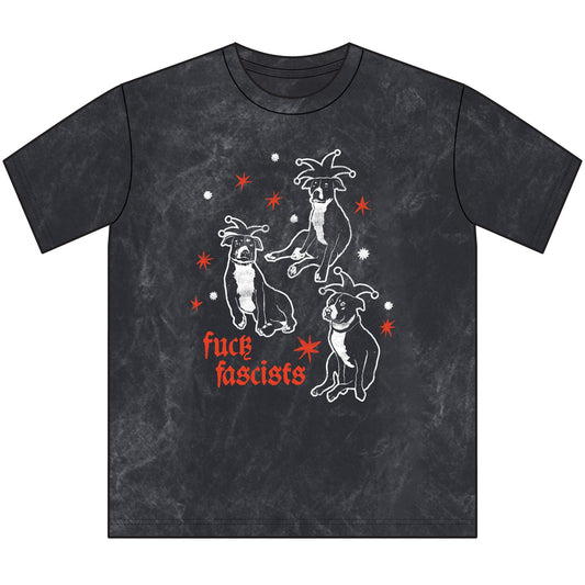Fvck Fascists | Pitbull Vintage Crewneck Graphic Tee - Dark Colors