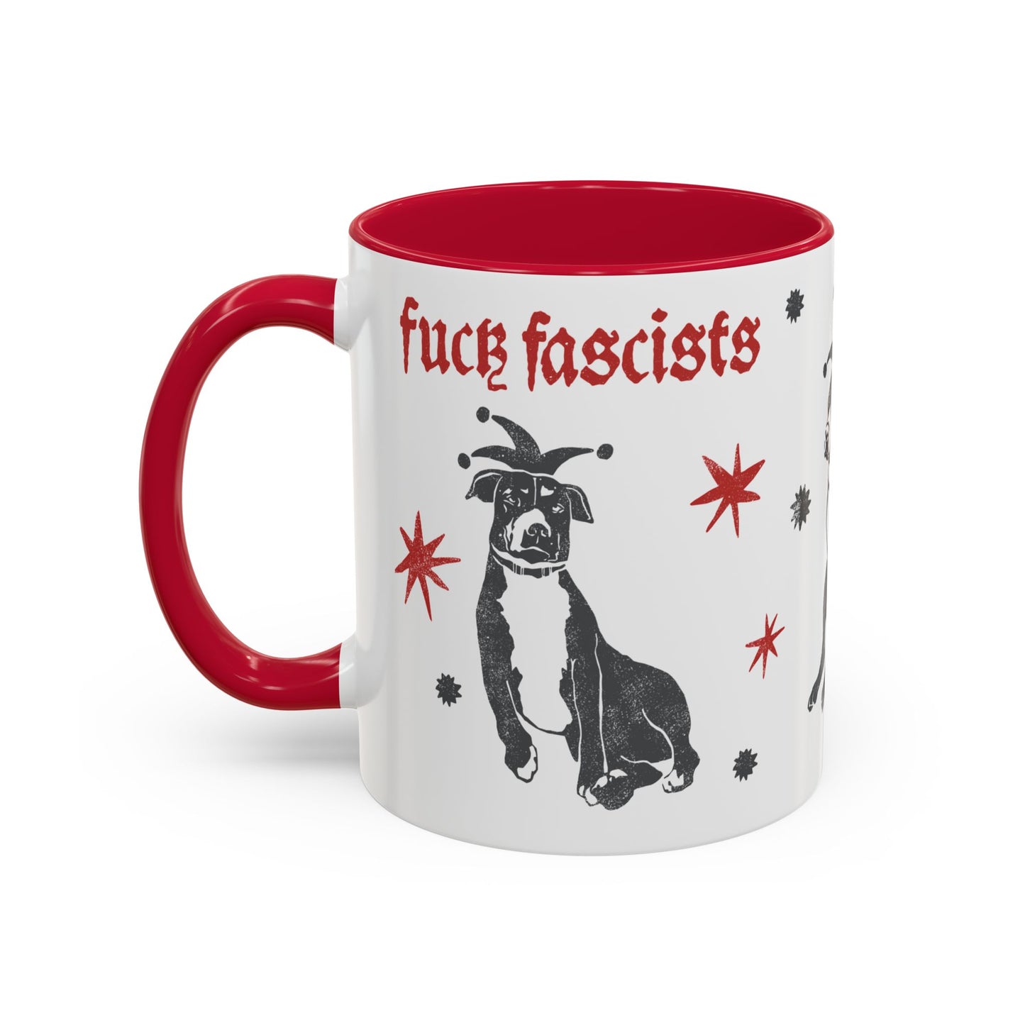 Fuck Fascists Pit Bull Jester | Mug 11oz