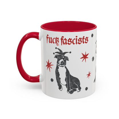 Fuck Fascists Pit Bull Jester | Mug 11oz