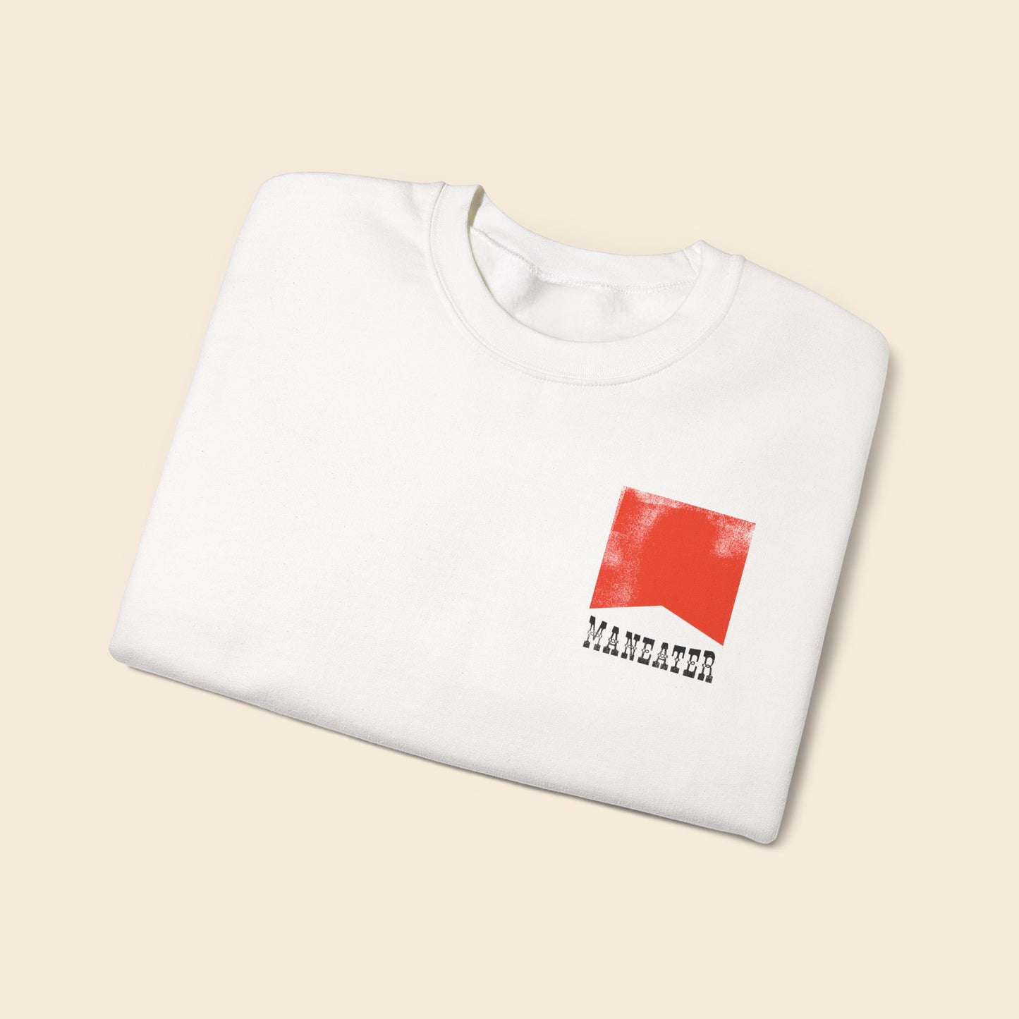 Maneater White | Unisex Crewneck Sweatshirt