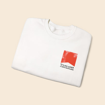 Maneater White | Unisex Crewneck Sweatshirt