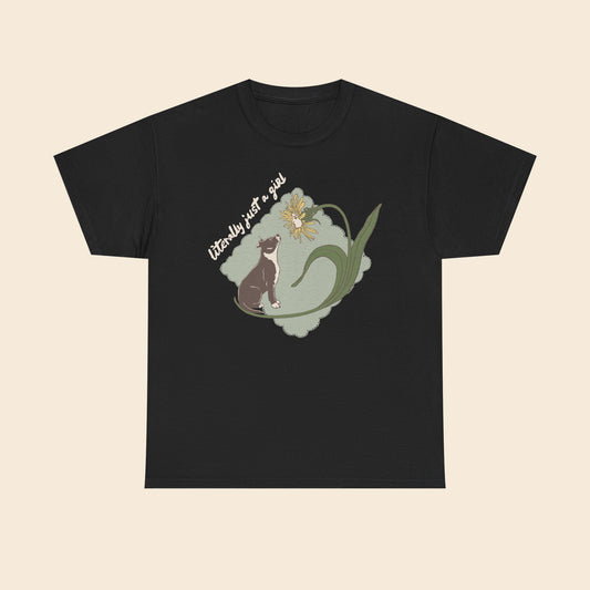 Literally Just a Girl Pit Bull Flower |  Unisex T-Shirt
