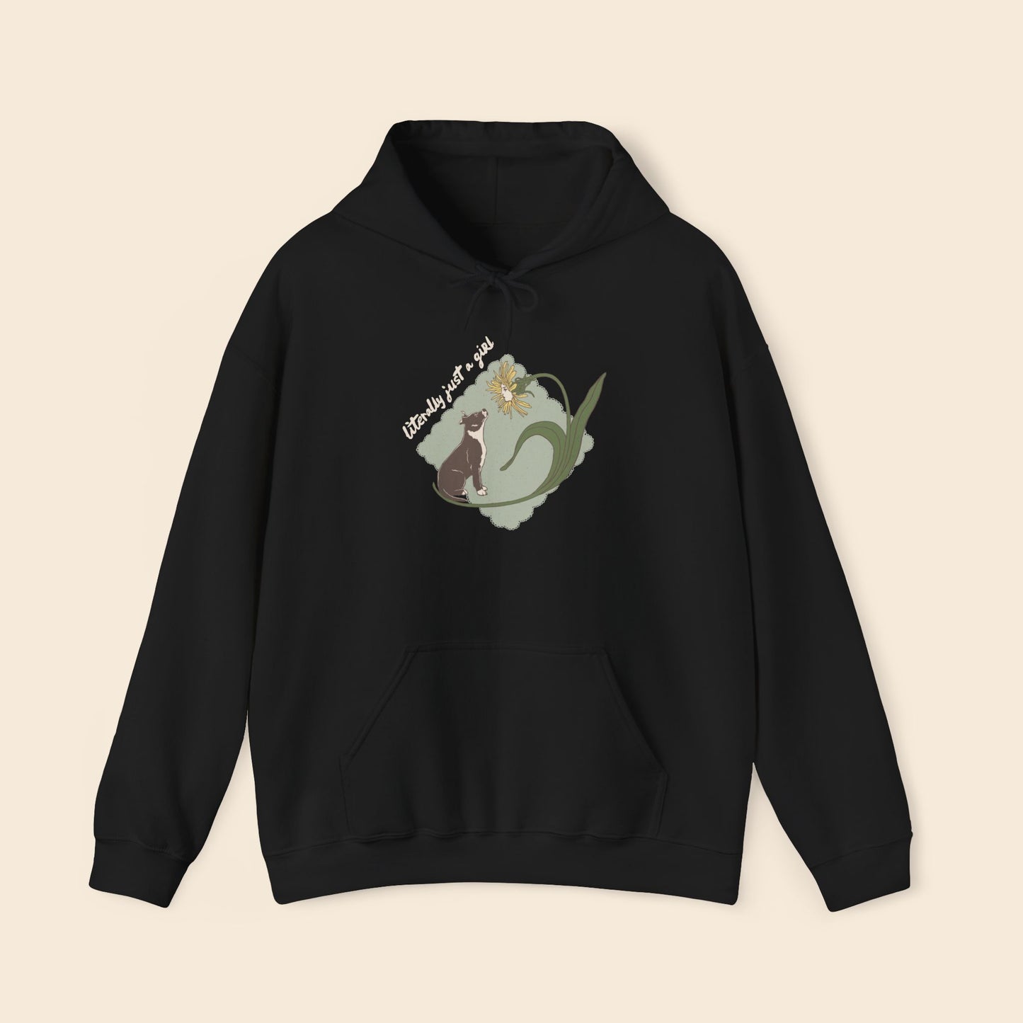 Literally Just a Girl Pit Bull Flower | Unisex Hoodie