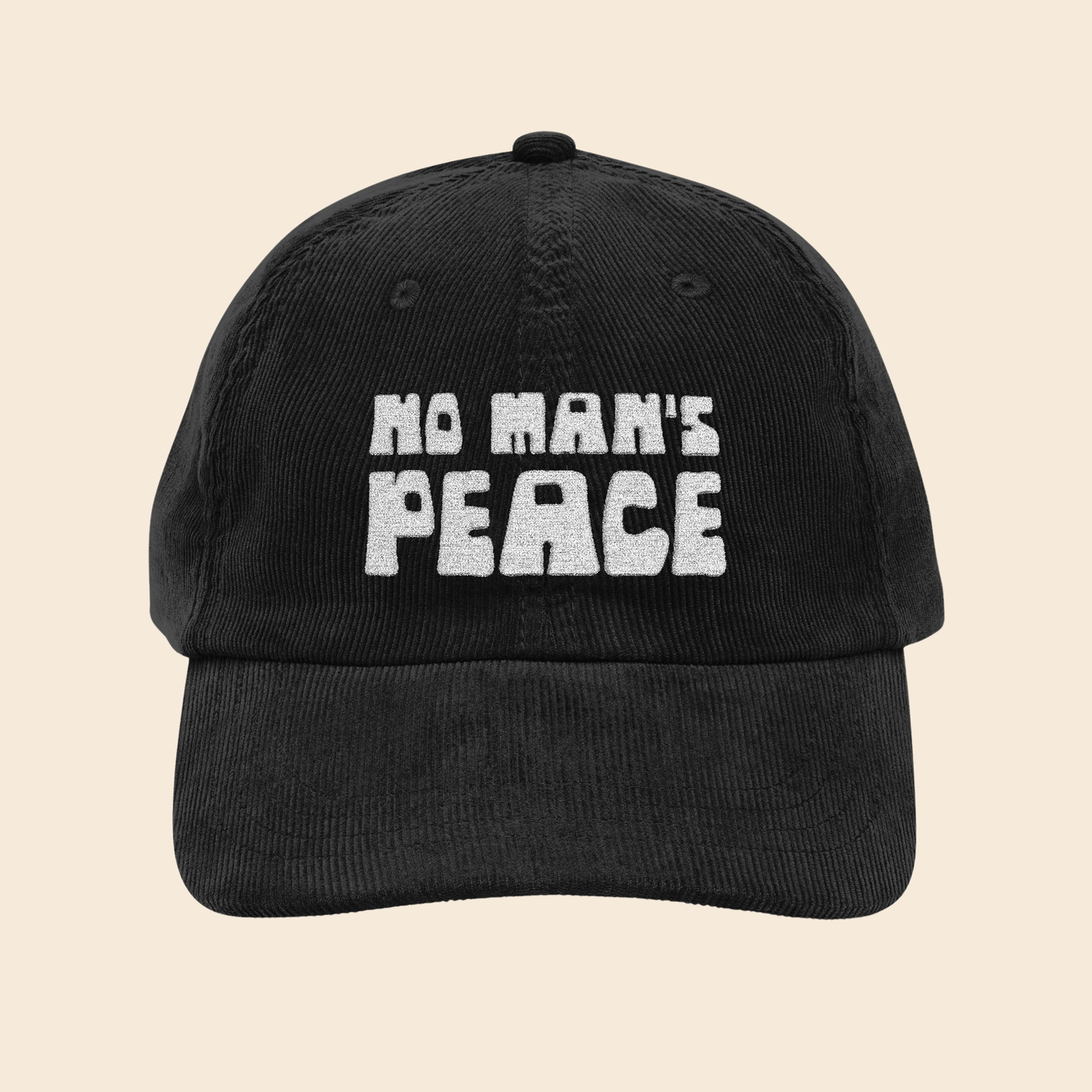 No Man's Peace | Embroidered Corduroy Cap