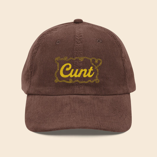 Cunt | Embroidered Corduroy Cap