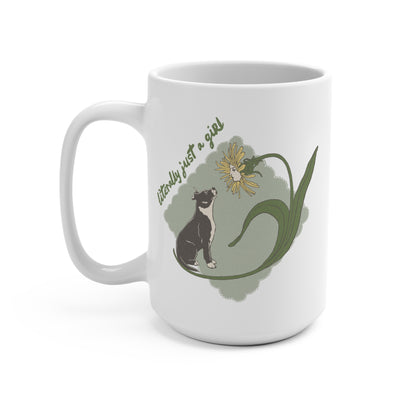 Literally Just a Girl Pit Bull Flower | Mug 15oz