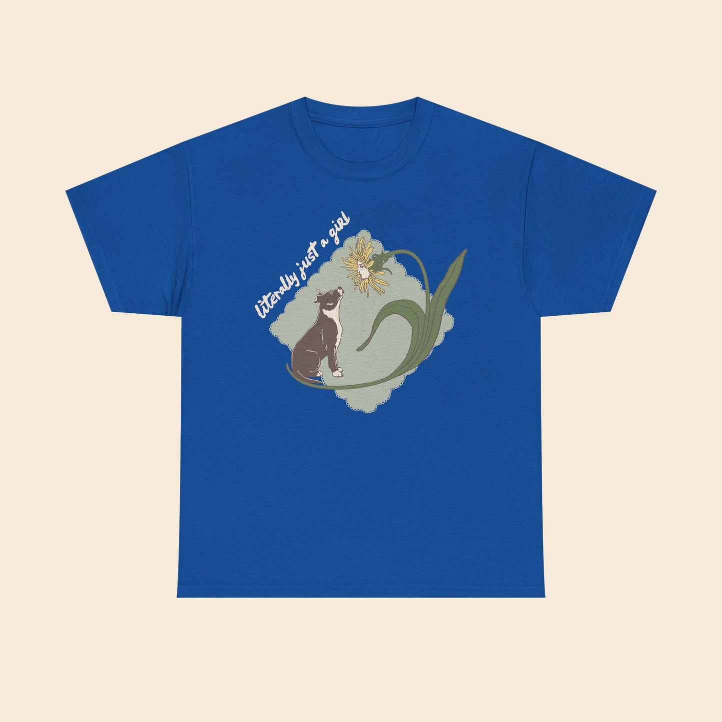 Literally Just a Girl Pit Bull Flower |  Unisex T-Shirt