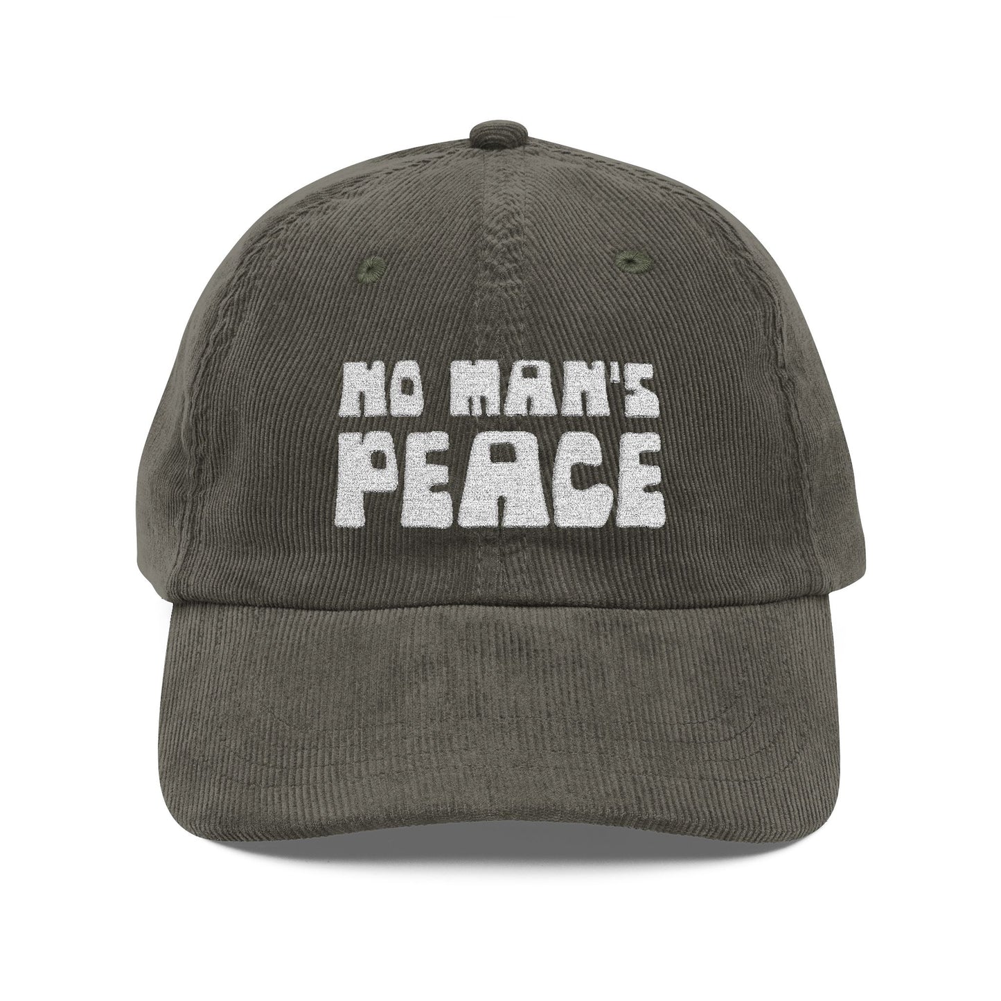No Man's Peace | Embroidered Corduroy Cap