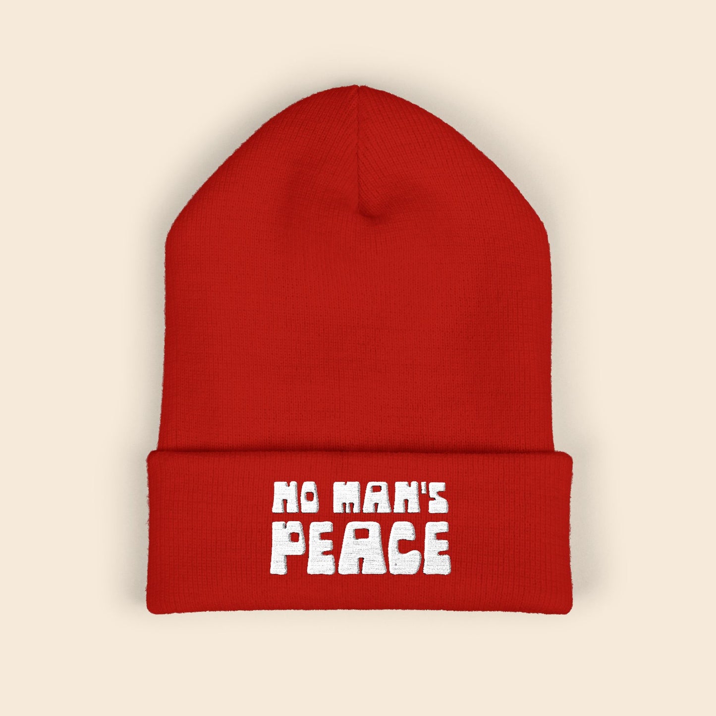 No Man's Peace | Embroidered Beanie