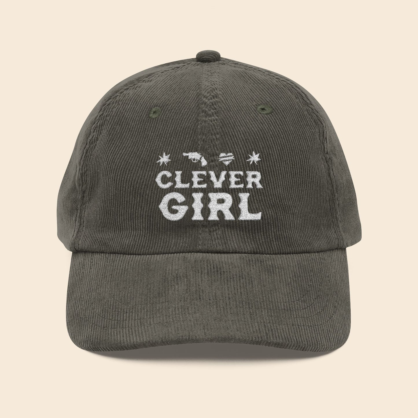 Clever Girl | Embroidered Corduroy Cap