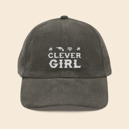 Clever Girl | Embroidered Corduroy Cap