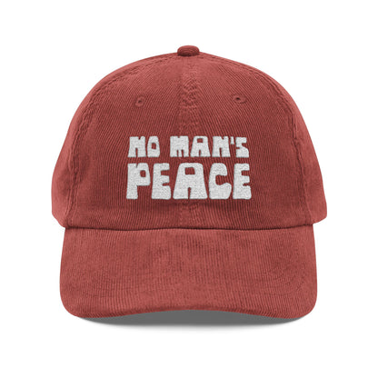 No Man's Peace | Embroidered Corduroy Cap
