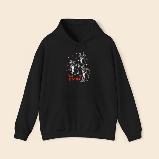 Fuck Fascists Pit Bull Jester | Unisex Hoodie