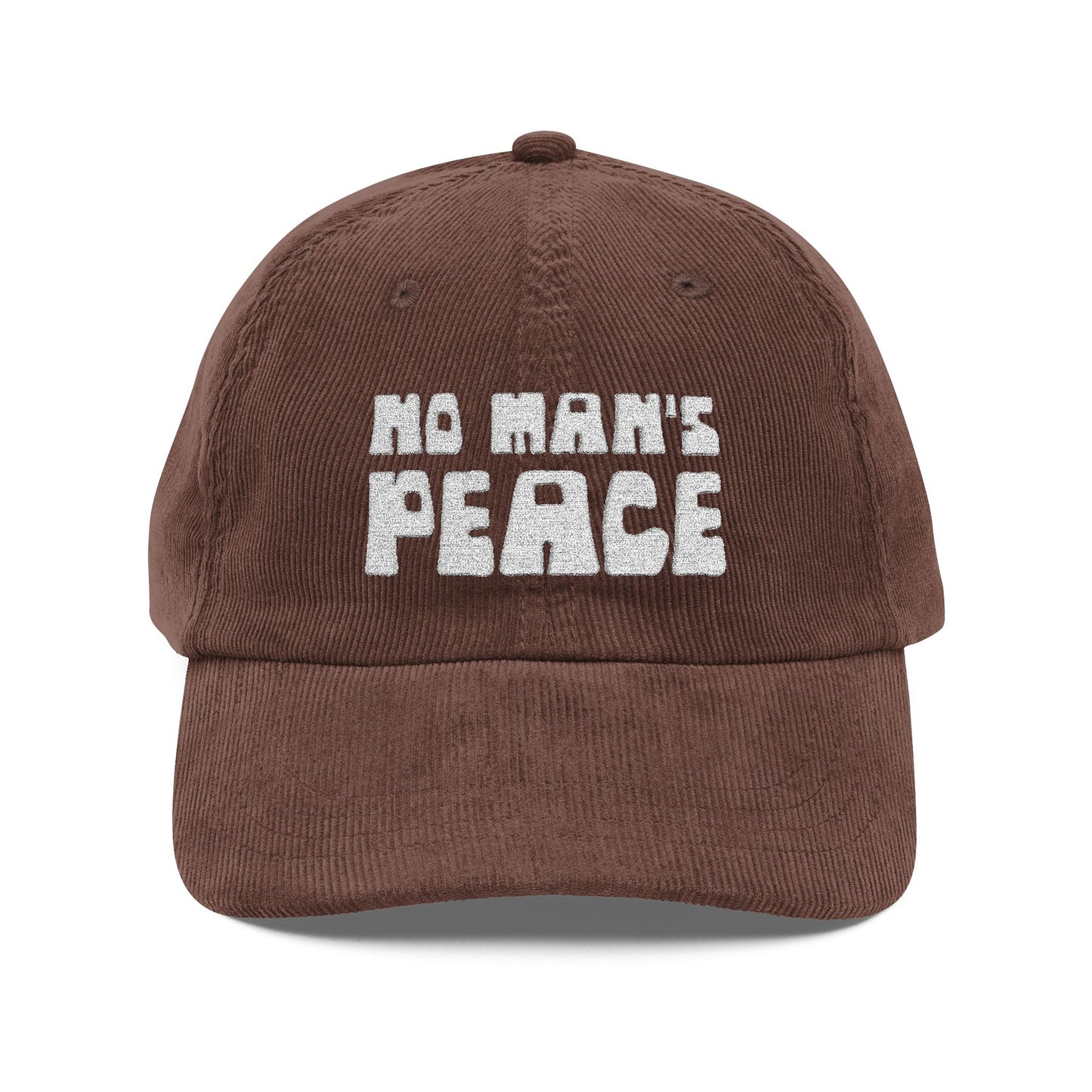 No Man's Peace | Embroidered Corduroy Cap