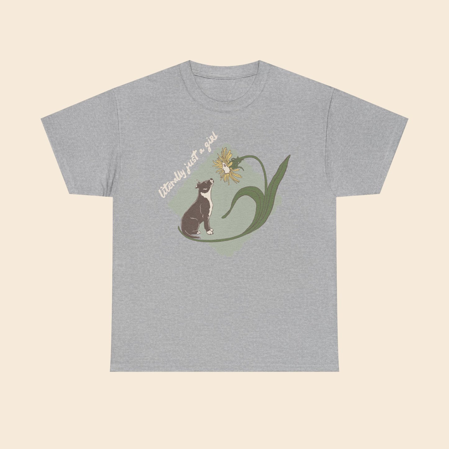Literally Just a Girl Pit Bull Flower |  Unisex T-Shirt