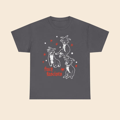 Fuck Fascists Pit Bull Jester |  Unisex T-Shirt
