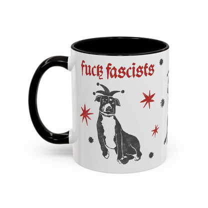 Fuck Fascists Pit Bull Jester | Mug 11oz