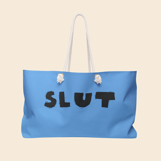 SLVT | Graphic Weekender Blue Travel Tote Bag