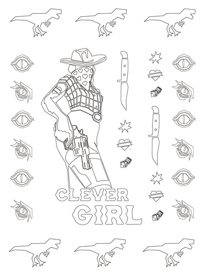 June Dirtbag Western Coloring Page Bundle