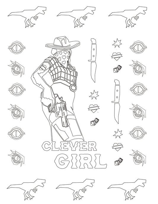 Clever Girl Coloring Page