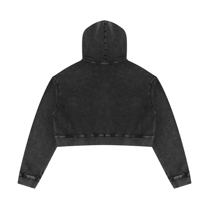 Maneater | Mineral Washed Crop Hoodie