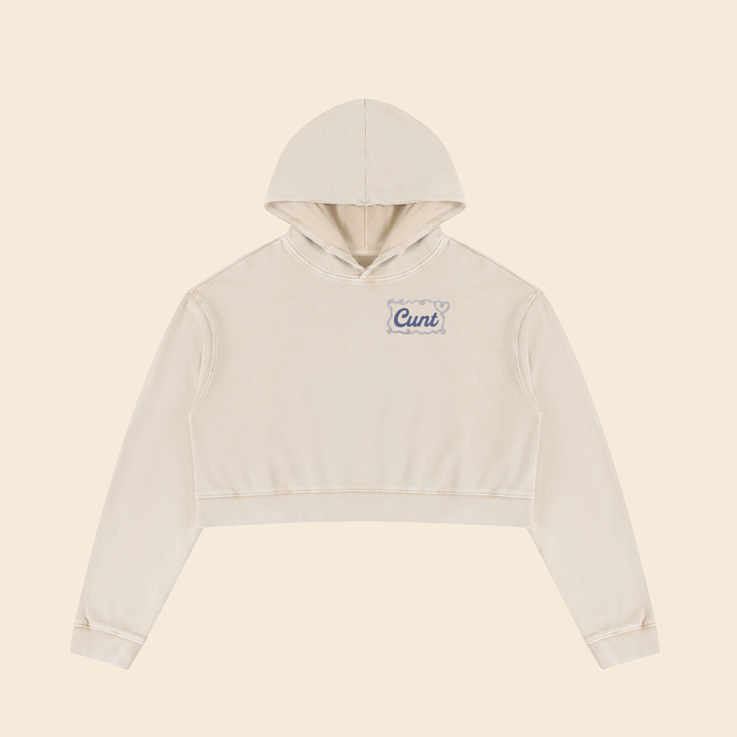 Cunt | Mineral Washed Crop Hoodie