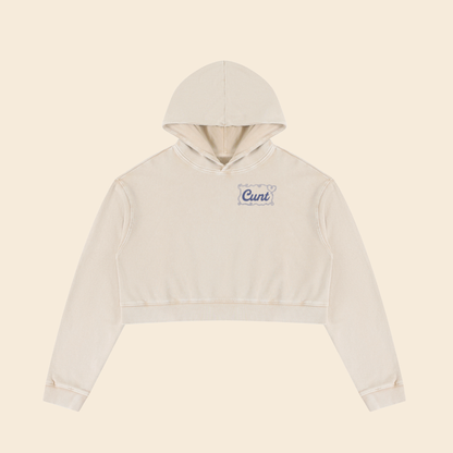 Cunt | Mineral Washed Crop Hoodie