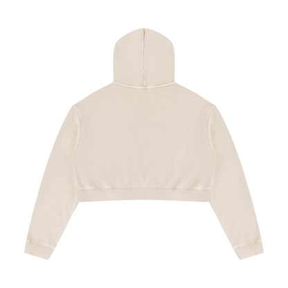 Literally Just a Girl | Mineral Washed Crop Hoodie