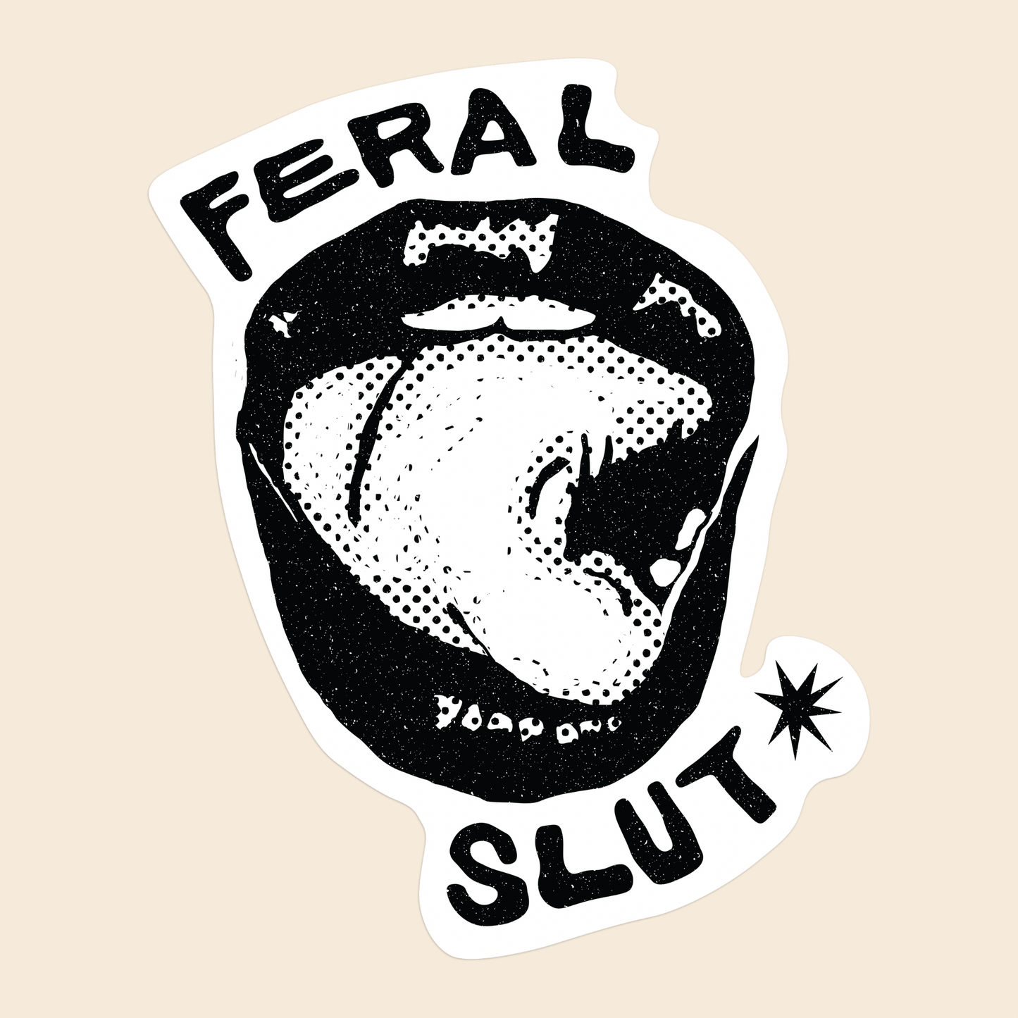 Feral Slut Lick | Sticker